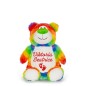 Preview: Stofftier Bär Regenbogen bestickt mit Namen